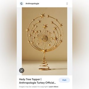 ISO Anthropologie Hedy Star Celestial Gold Tree Topper